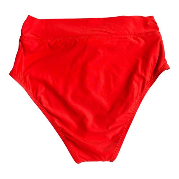 Antonio Melani NWT Maui High Waist Tie Front Red Full Coverage Bikini Bottom XL - Picture 5 of 9